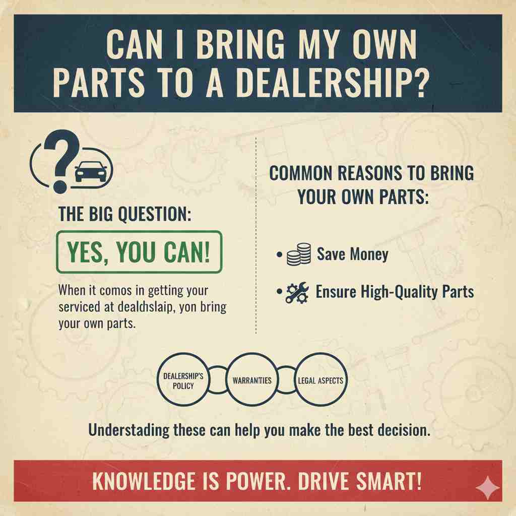 Bring My Own Parts to a Dealership