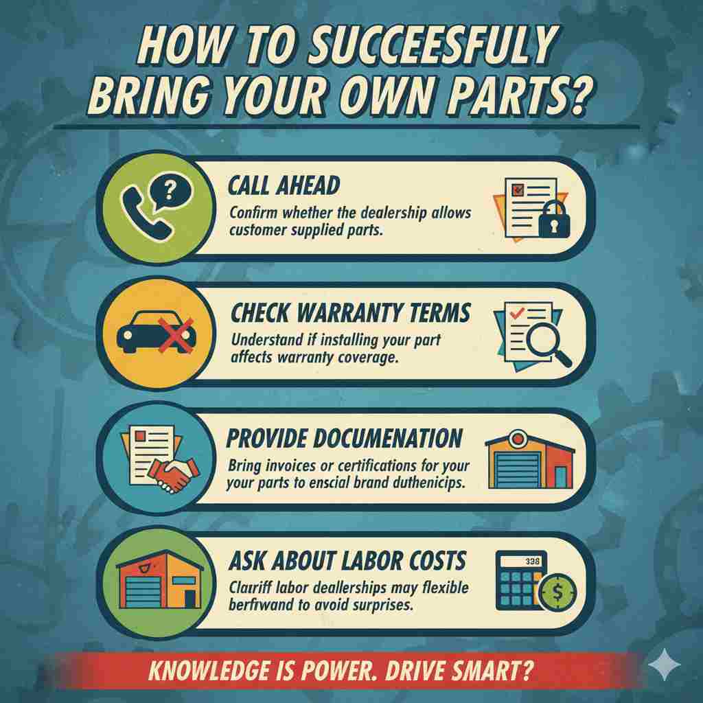 Bring My Own Parts to a Dealership