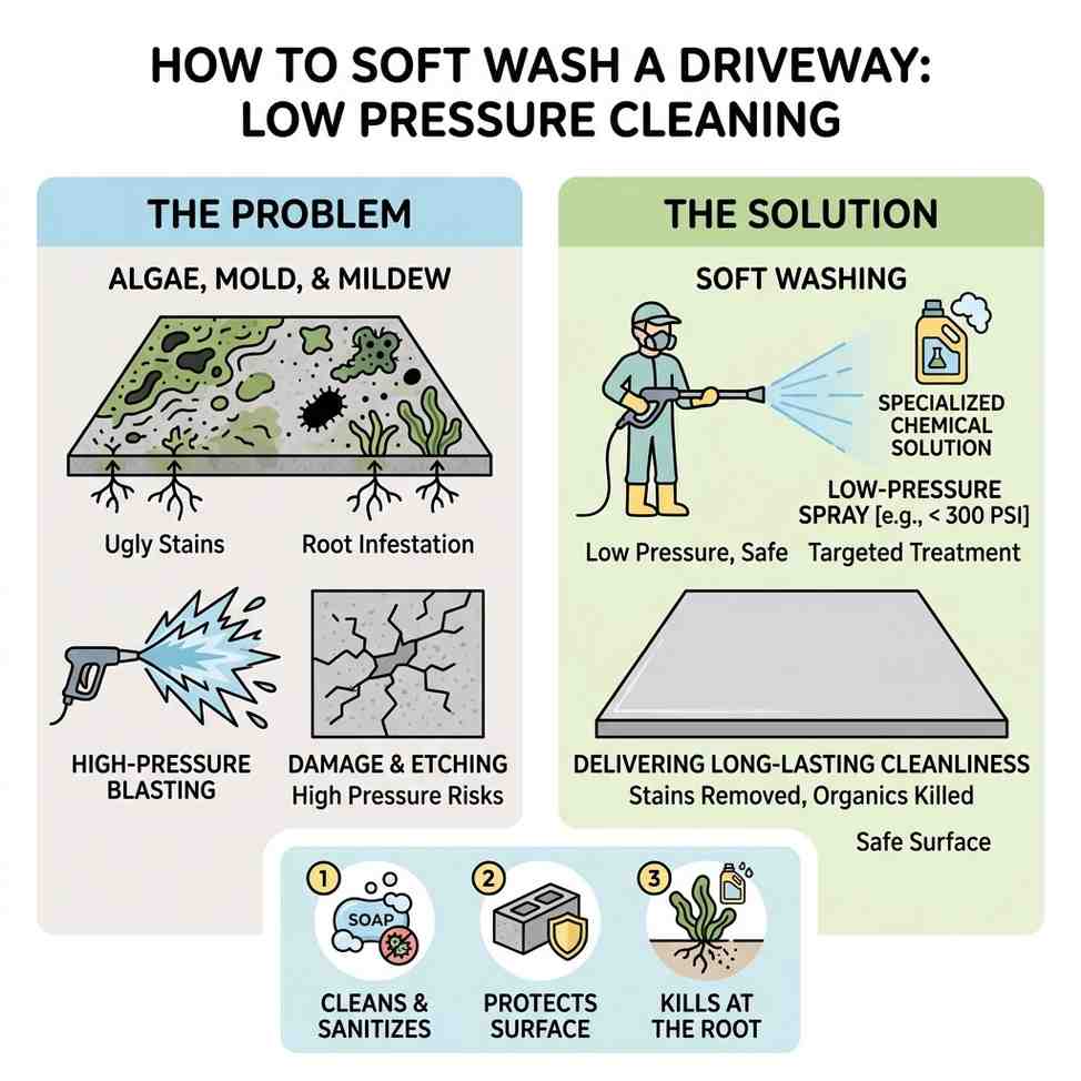 soft wash driveway