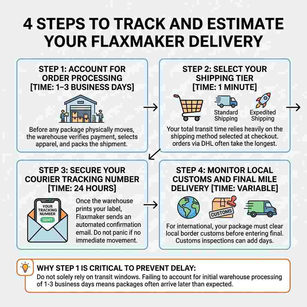 Flaxmaker order processing time