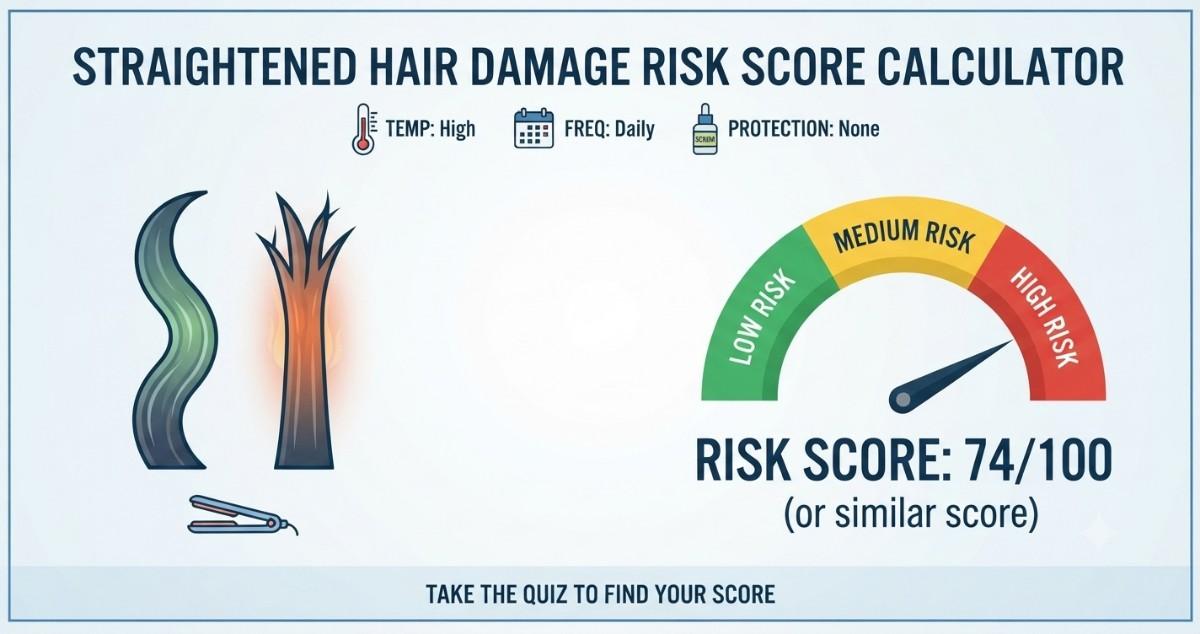 straightened hair damage risk score