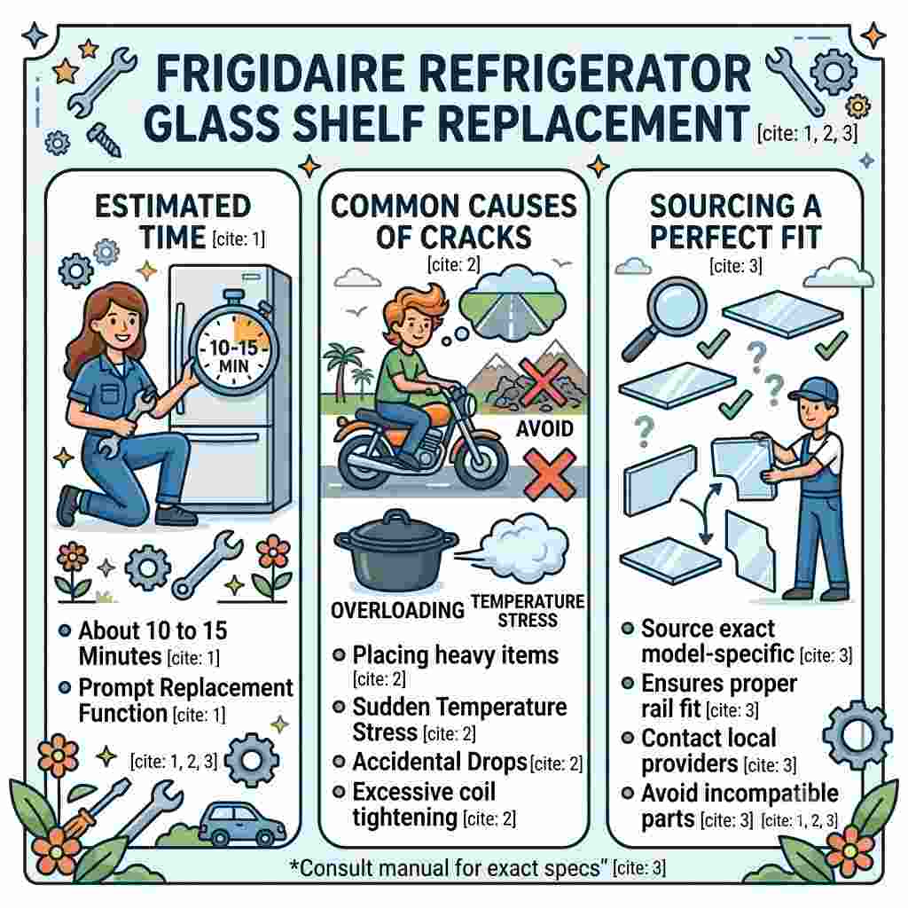 frigidaire refrigerator glass shelf replacement