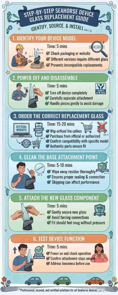 seahorse glass replacement