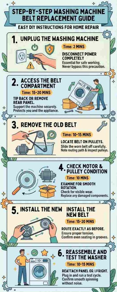 speed queen washer belt replacement