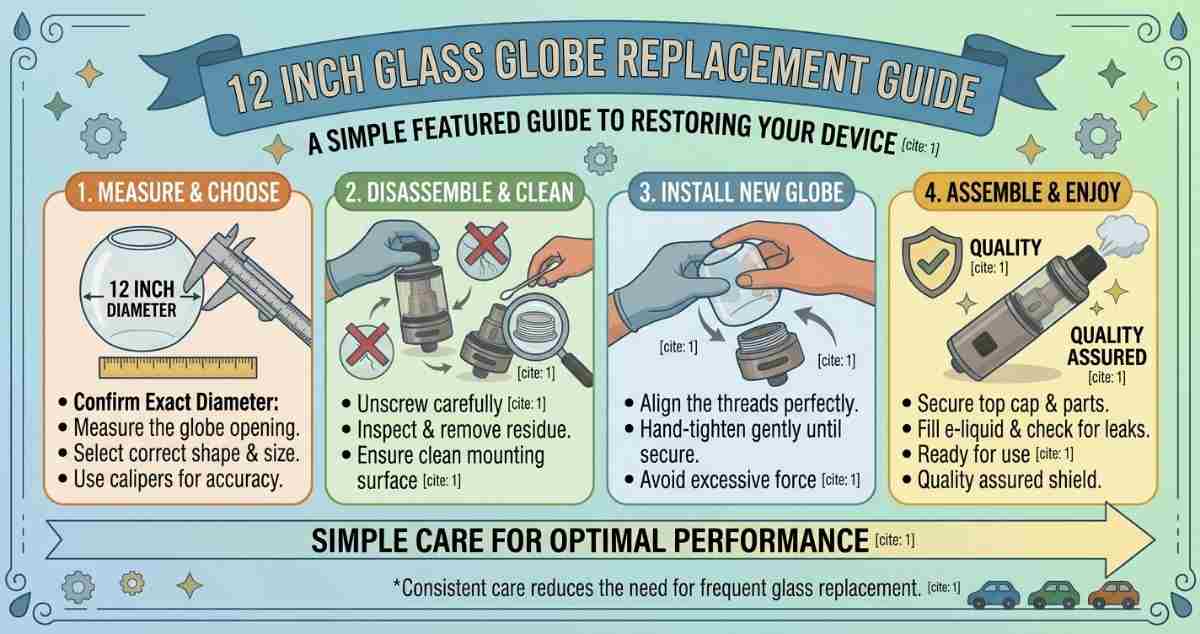 12 inch glass globe replacement