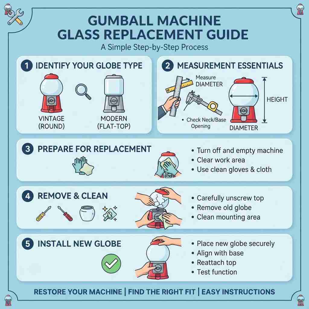 gumball machine replacement glass