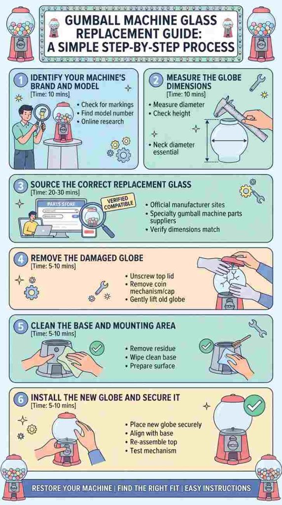 gumball machine replacement glass