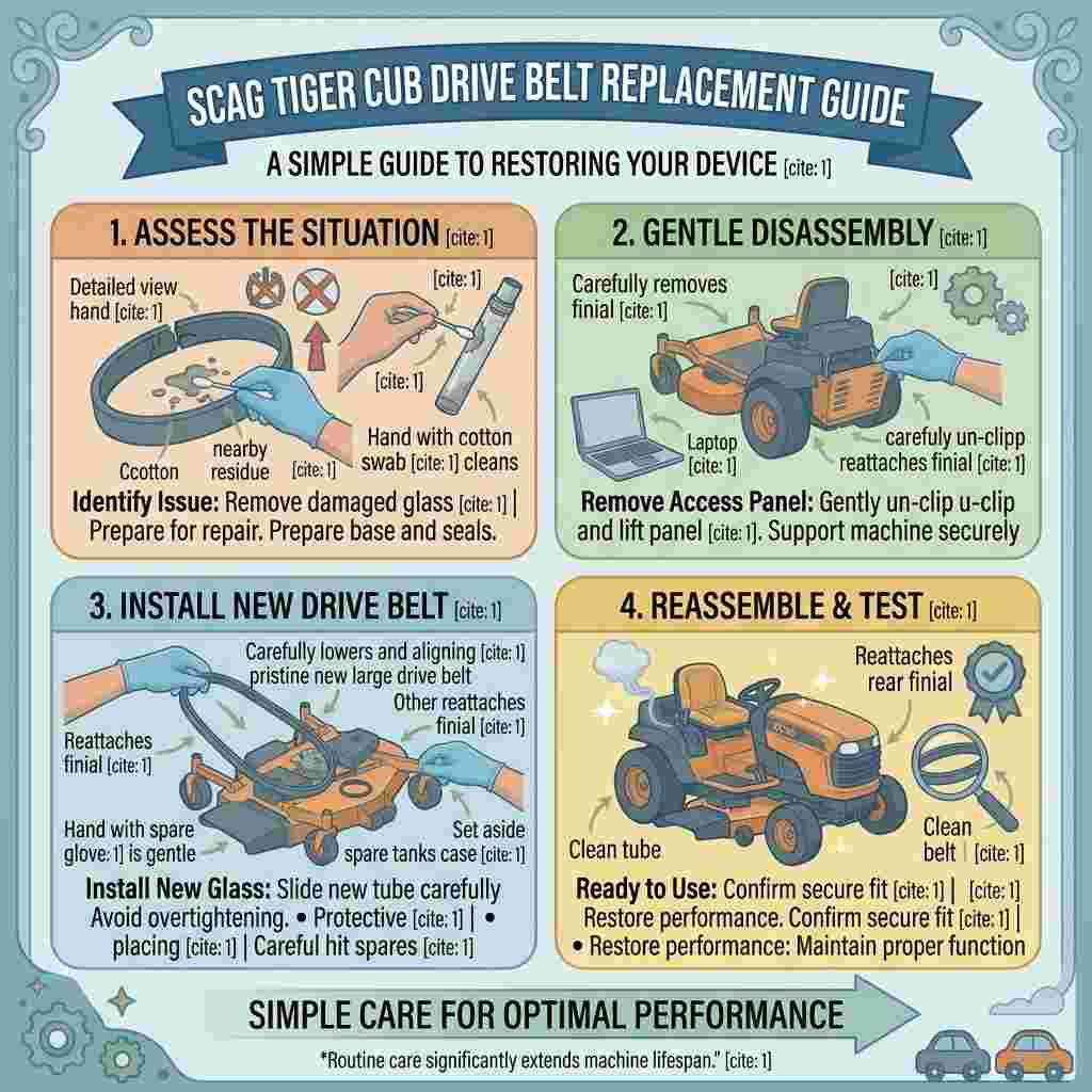 scag tiger cub drive belt replacement